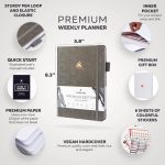 Clever Fox Planner Premium Edition – Undated Luxurious Weekly & Monthly Planner to Increase Productivity and Hit Your Goals – Organizer – Start Anytime, A5, Lasts 1 Year, Black (Weekly) - Image 2